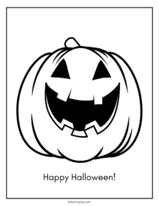happy halloween coloring page
