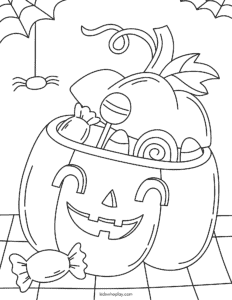 halloween candy coloring page