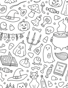 halloween coloring page for kids