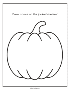 jack-o'-lantern coloring sheet for kids