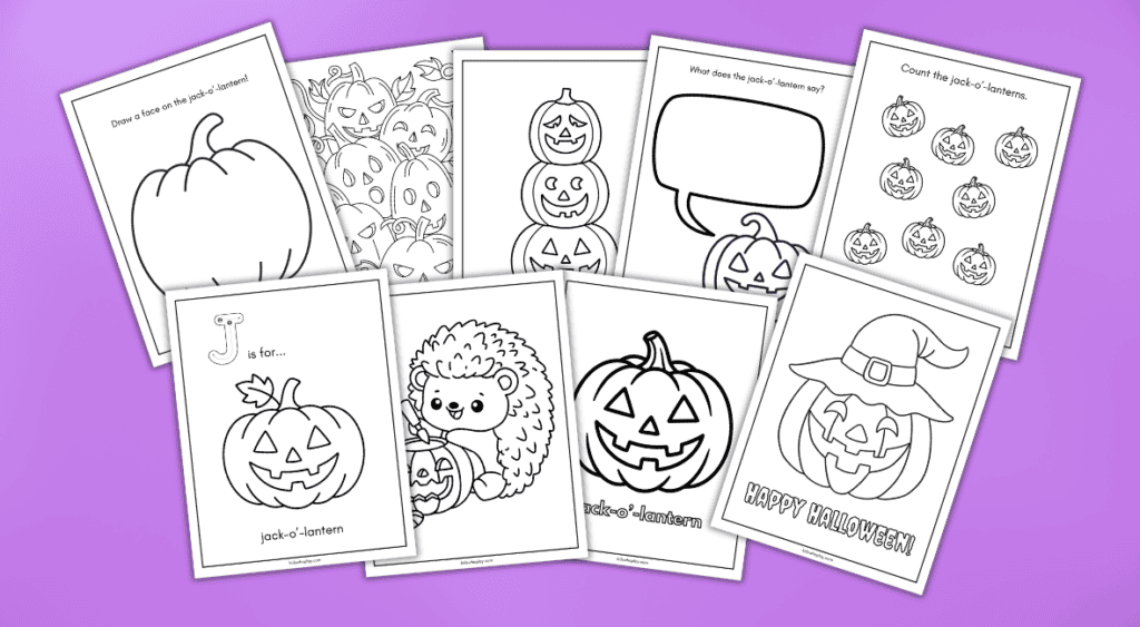 free jack o lantern coloring pages for kids