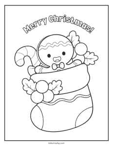 merry christmas coloring page