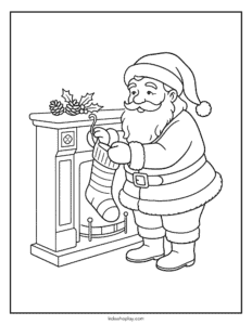 santa coloring page