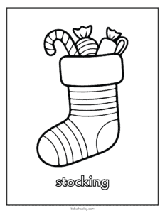 stocking coloring page