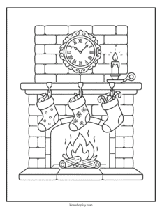 stocking coloring sheet
