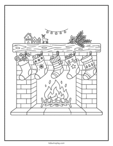 christmas coloring page for kids