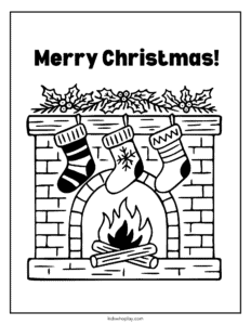 christmas coloring page for kids