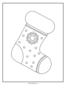 christmas stocking coloring page