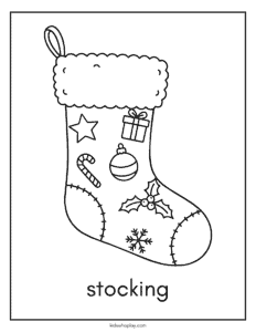 stocking coloring page