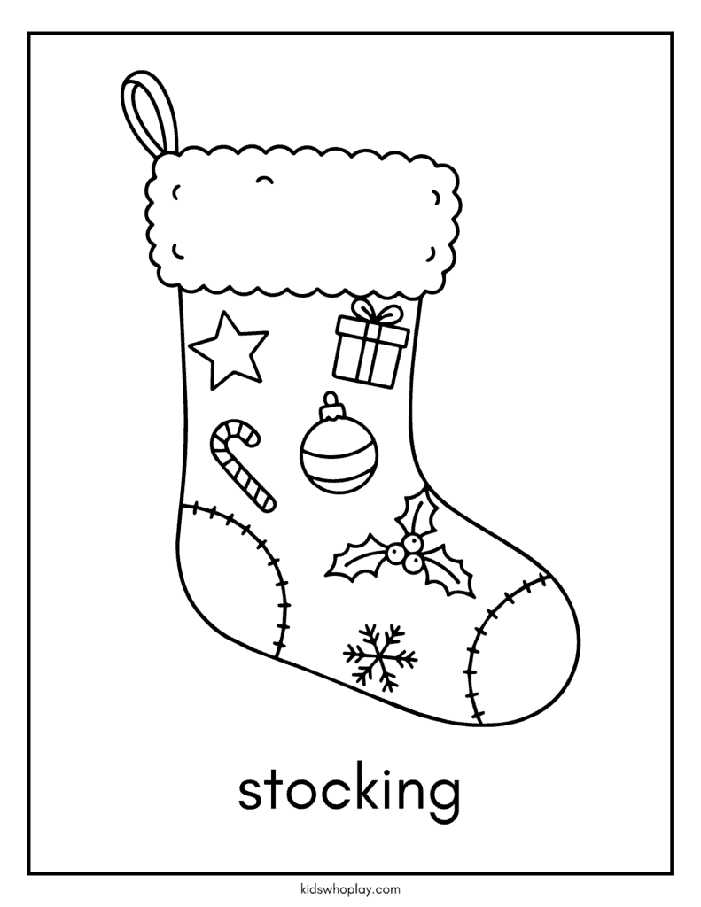 Stocking Coloring Pages: 33 Free Printables! - Kids Who Play