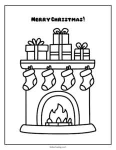 merry christmas coloring page