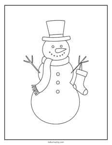 christmas snowman coloring page