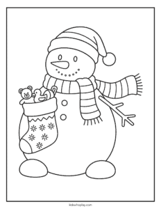 stocking coloring page for kids