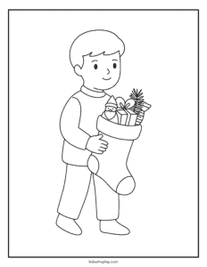 christmas stocking coloring sheet