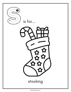 stocking coloring page