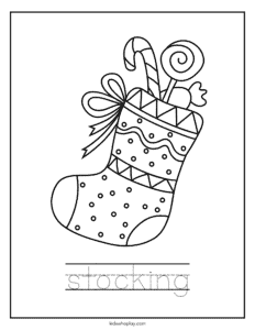 stocking coloring page