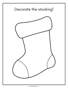 stocking coloring page